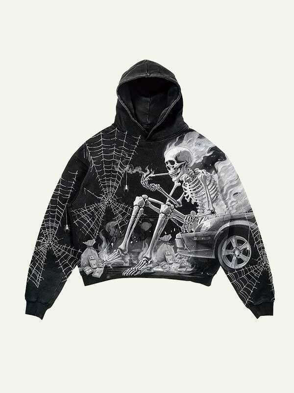 shanshi spider hoodie Spider Skull for men Trendy Hoodie hoodie