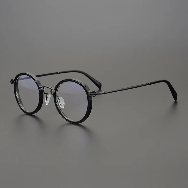 Japan Hand Made Men Retro Round Glasses Frame Women Vintage Optical Myopia Prescription Lenses Eyeglasses 241105