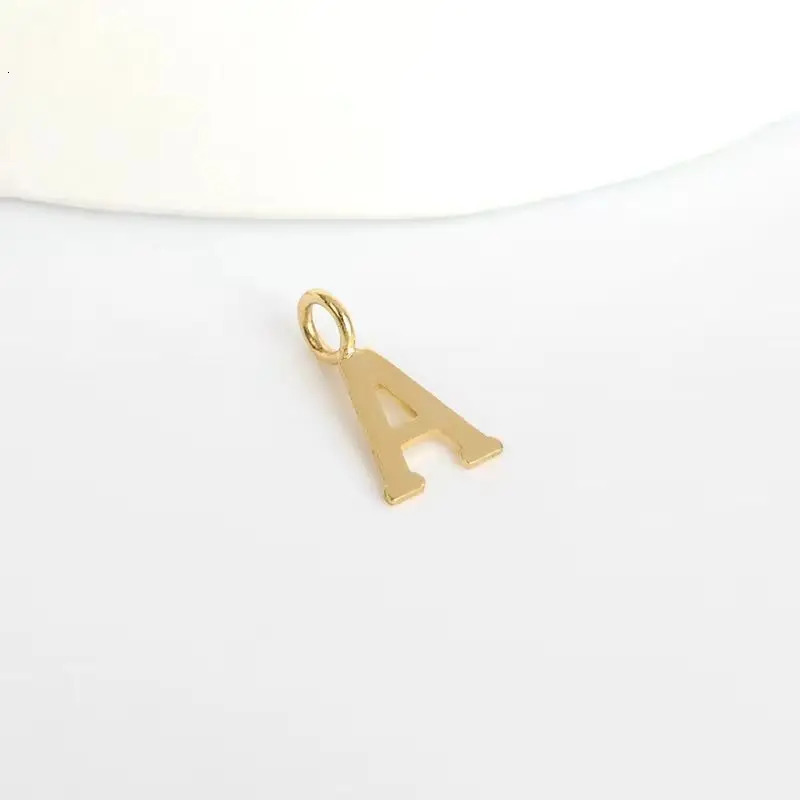 Real 18K gold pendant pure AU750 letter version small pendant simple fashionable exquisite jewelry gift 241106
