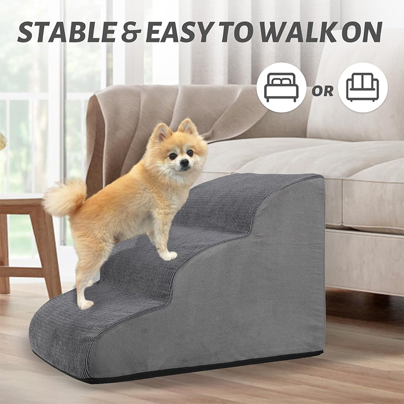Detachable And Washable Kennel Memory Foam Dog Sofa Stairs Pet 3/4 Steps Stairs For Small Dog Cat Ramp Ladder Pet Stairs