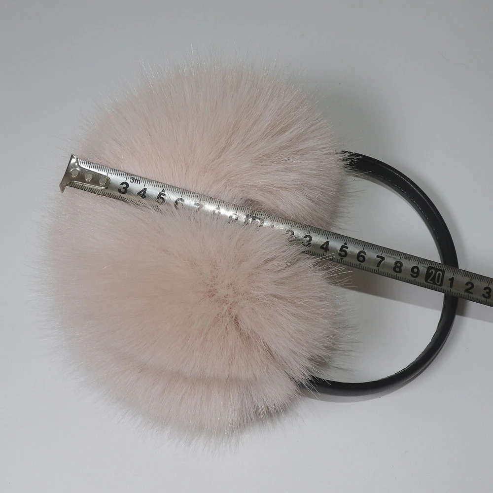Womens Winter Artificial Fur Earrings Thick Warm Soft Artificial Fox Fur Earrings for Girls Fashion High Quality Artificial Fox Fur Earrings 241106