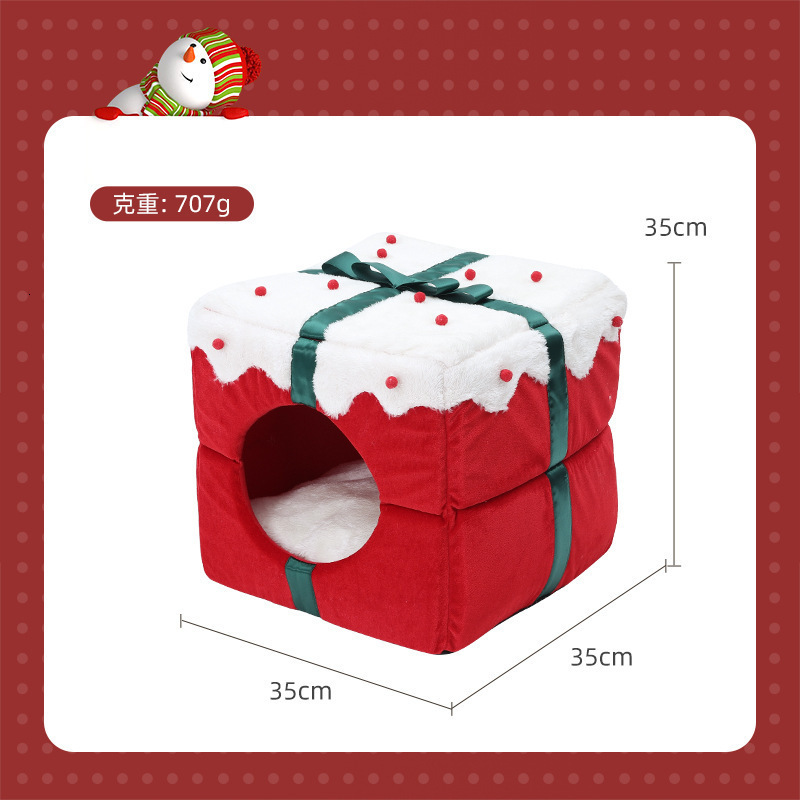 New Year's Cat Nest, Christmas Winter Warmth, Large Space, Closed All Around Dog Nest, Autumn/Winter, Dog Nest, Dog Bed Autumn/Winter, Four Seaso