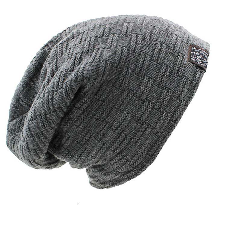 High quality design, Men's and women's thickened plush head logo knitted hats, winter ear protection hats