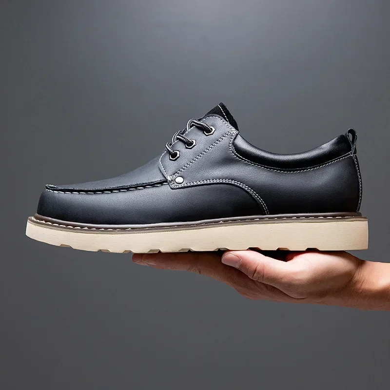 Plus 47 48 49 Classic Men's Casual Genuine Leather Shoes Loafers Daily Work Driving Shoes High-quality Casual Man Platform Shoe