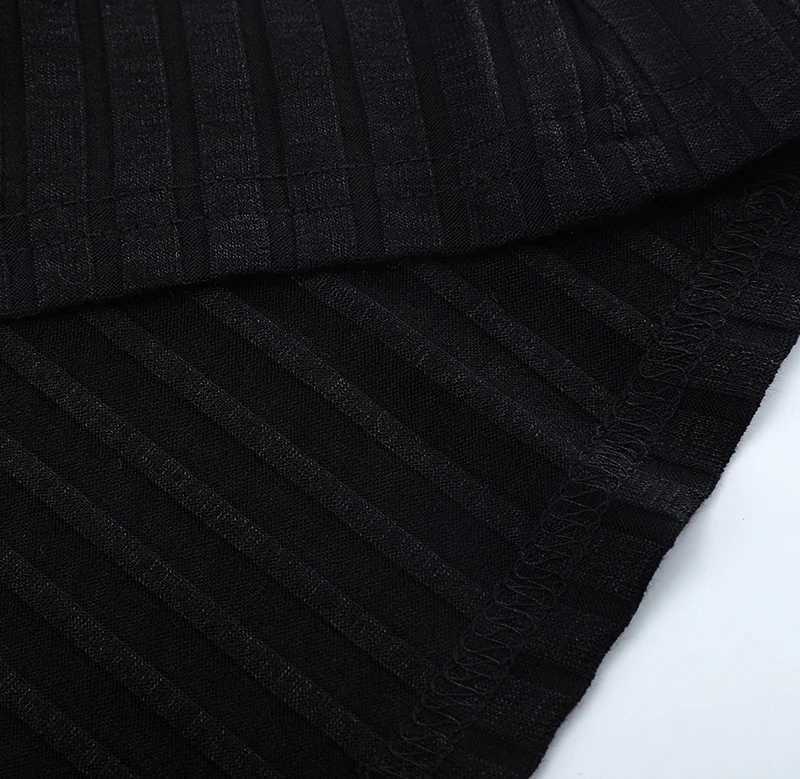 Mens Long Sved Spring/Summer T-shirt Black Knitted Solid Color Fashion Casual Top W241106