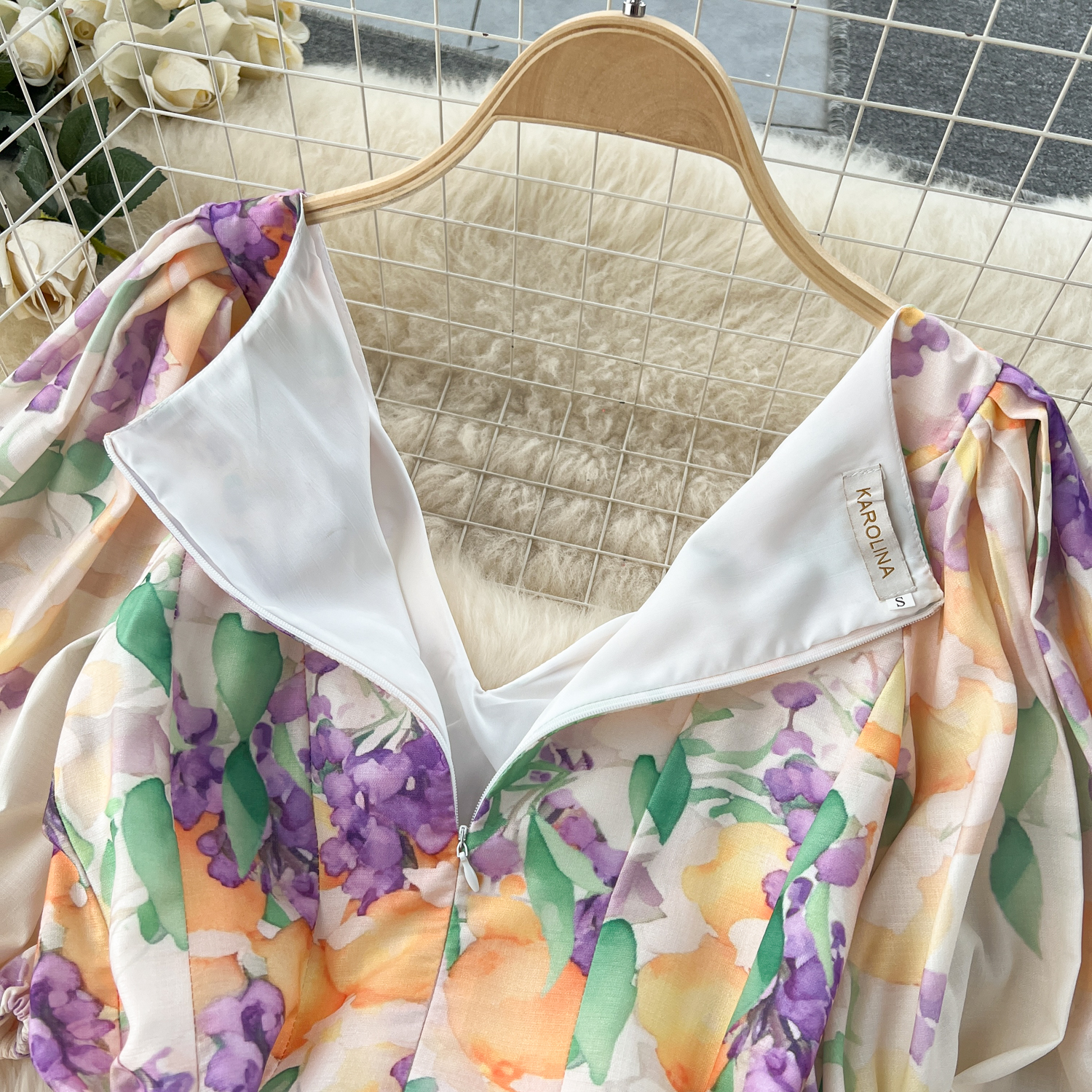 Dresses Fashion Summer Holiday Ral Print Robe Dress Short Puff Sleeve V-Neck A-E Belt Beach Party Vestidos Women En Maxi Clothes