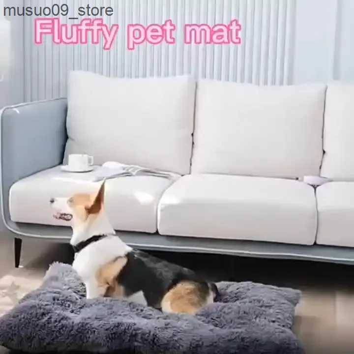 kennels pens Waterproof and anti slip fur pet dog bed travel mat pet blanket pet blanket L240910