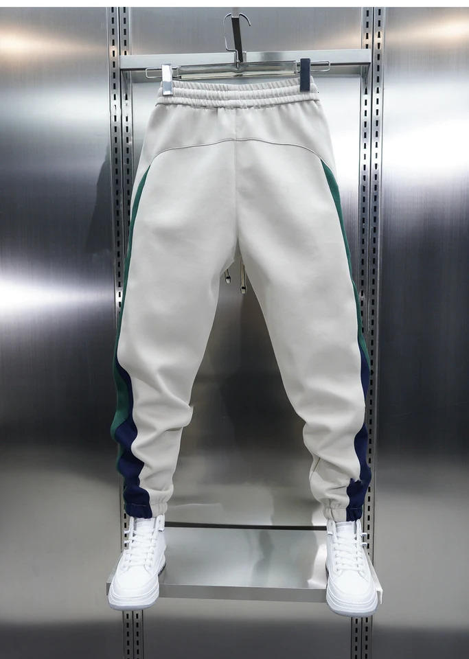 Autumn Outdoor Sweatpant Striped Stitching Casual Harem Pants Jogger Trousers y Mens Clothing 241104