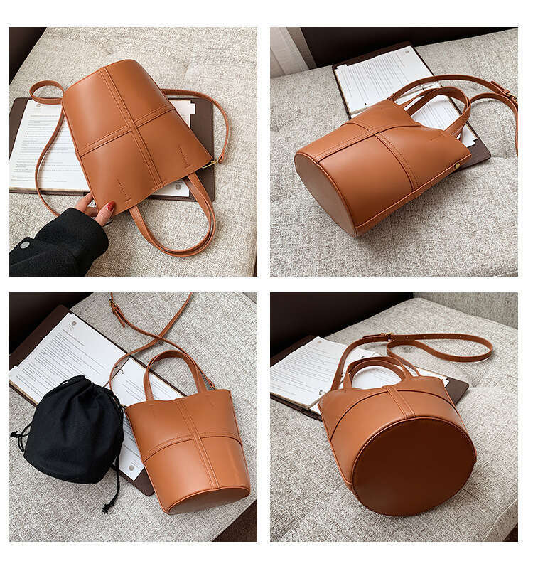 LITTLETON PU Leather Vintage women handbag small female Bucket Shoulder 2024 Brand ladies Handbags and Purses lady Crossbody bags