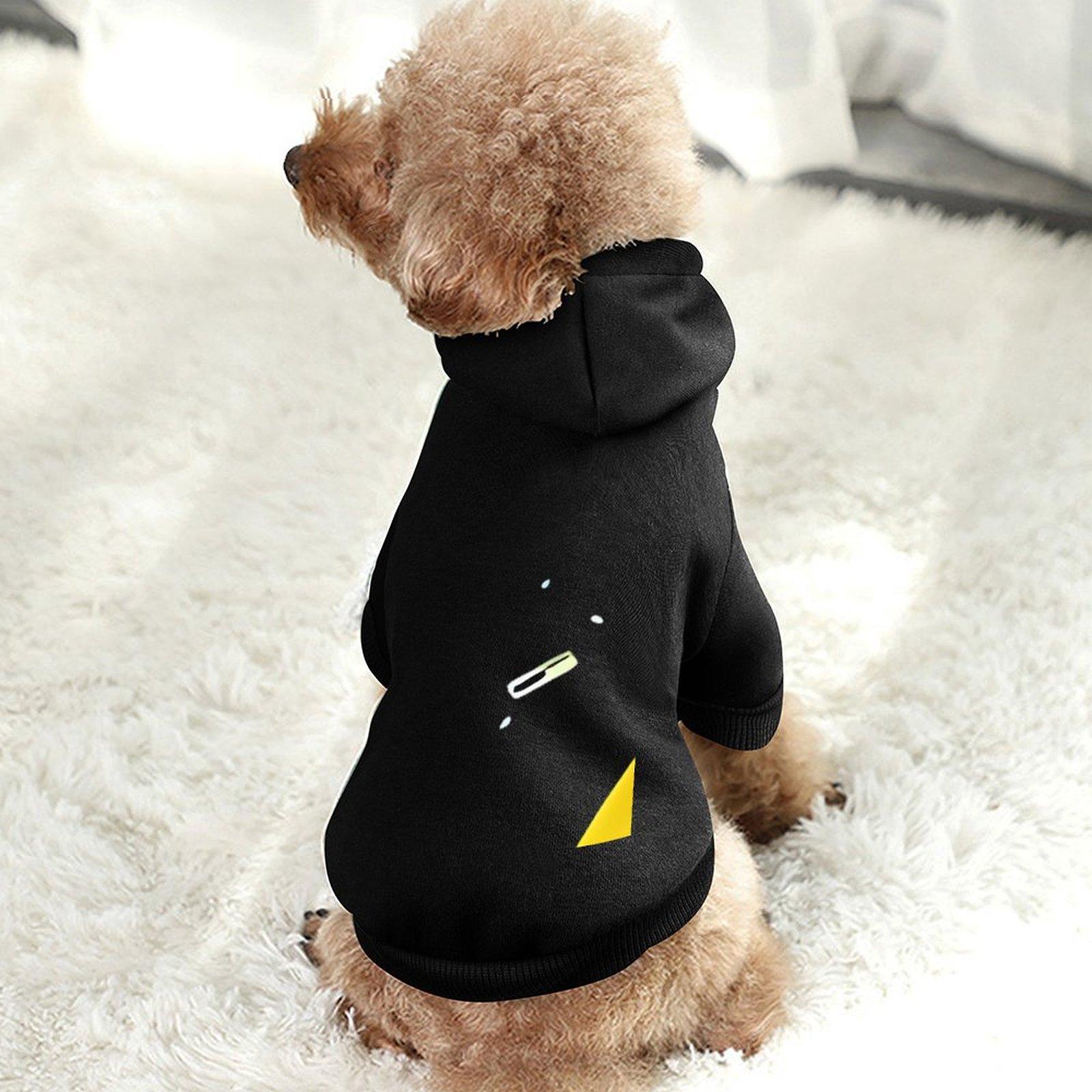 Custom Pet Hoodie Breathable Street Hip Hop Dog's Hooded Sweatshirt Black Oversized Micro Elastic Fabrics Classic Pet Clothes