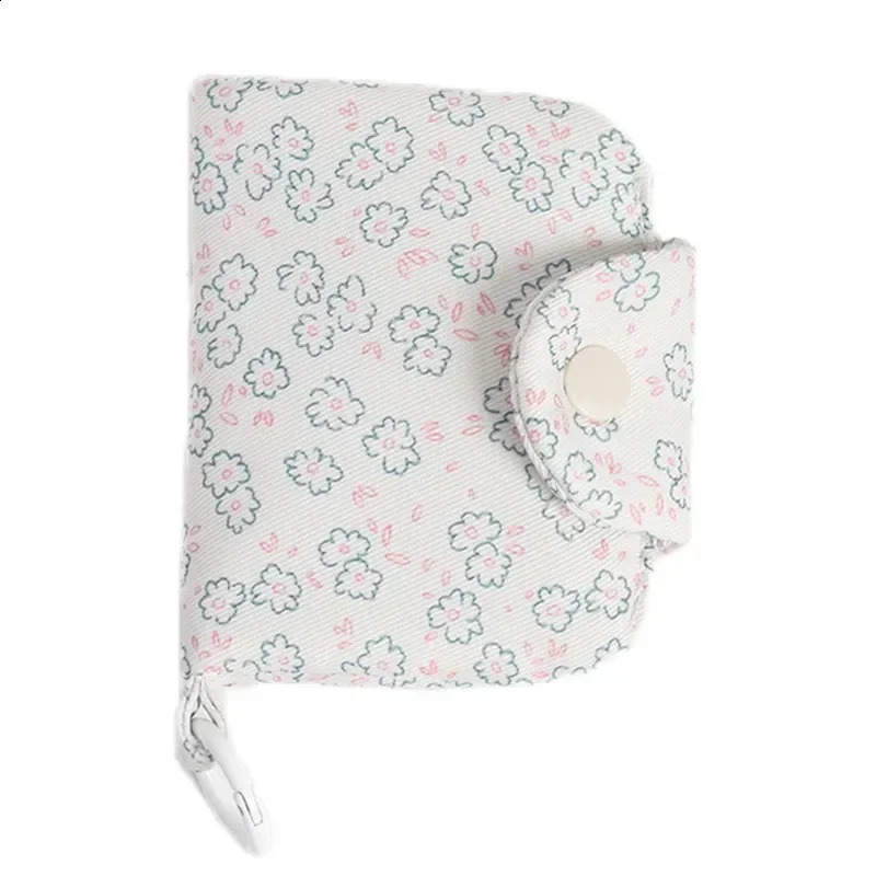 1 Pc Cute Student Coin Purse Card Simplicity Floral Korean Fashion Wallet Holder for Girls Portable Small Storage Bag 241029