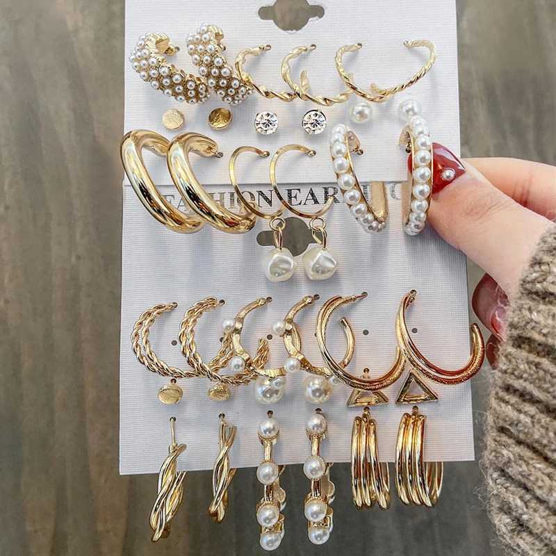 Metal Earring Set Complete Set Fashionable Colors Retro Earring Set Used for Elegant Pendant Wedding Jewelry X241106