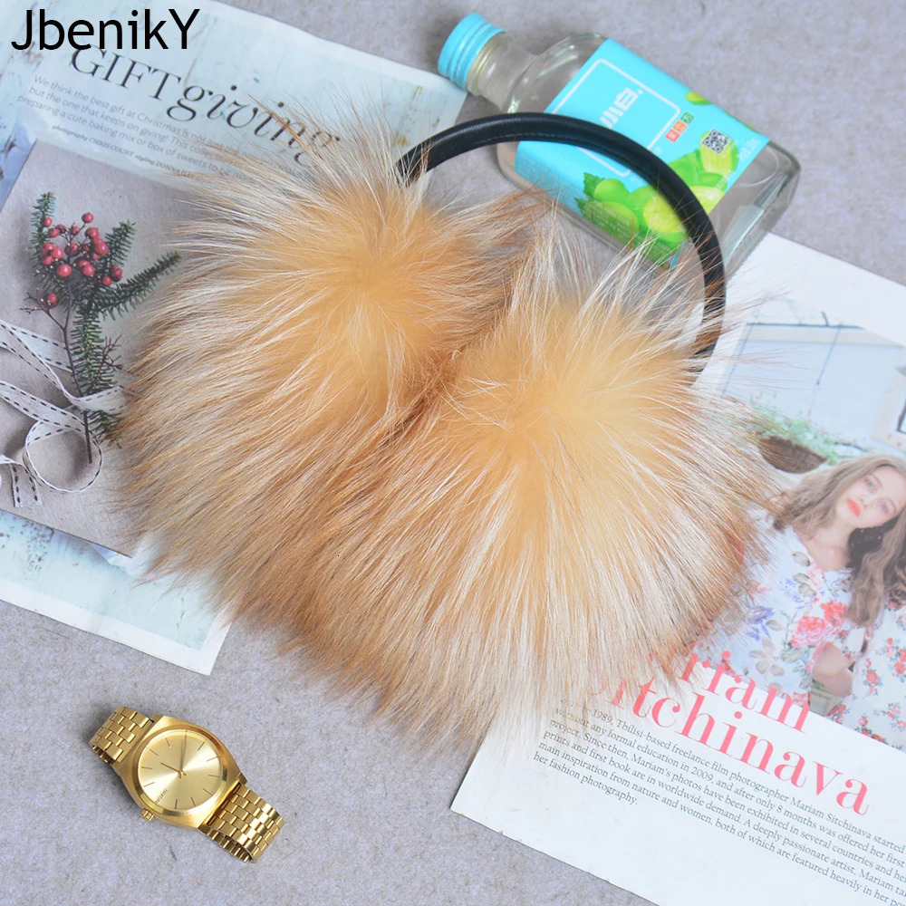 Winter Womens Warm True Fox Fur Earrings for Girls Large Natural Fox Fur Earrings Fashionable Womens Fur Earrings 241106