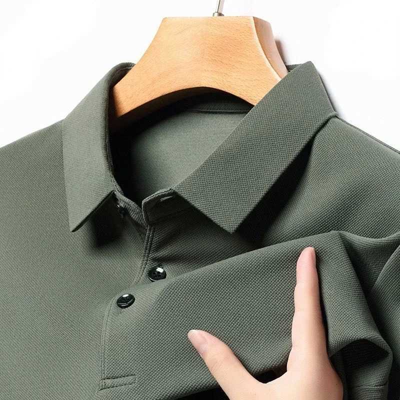 Autumn mens shirt fashion business T-shirt long Sve casual mens shirt slim fit Korean clothing button up shirt W241106