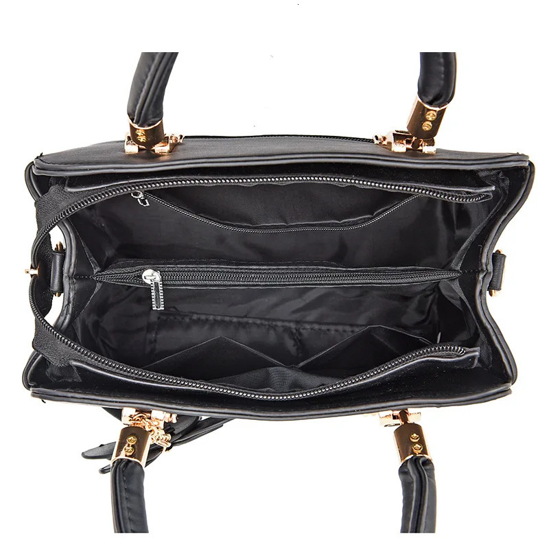 1 embroidered shoulder bag high-quality large capacity PU soft leather handbag fashionable hundred shoulder cross bag241106