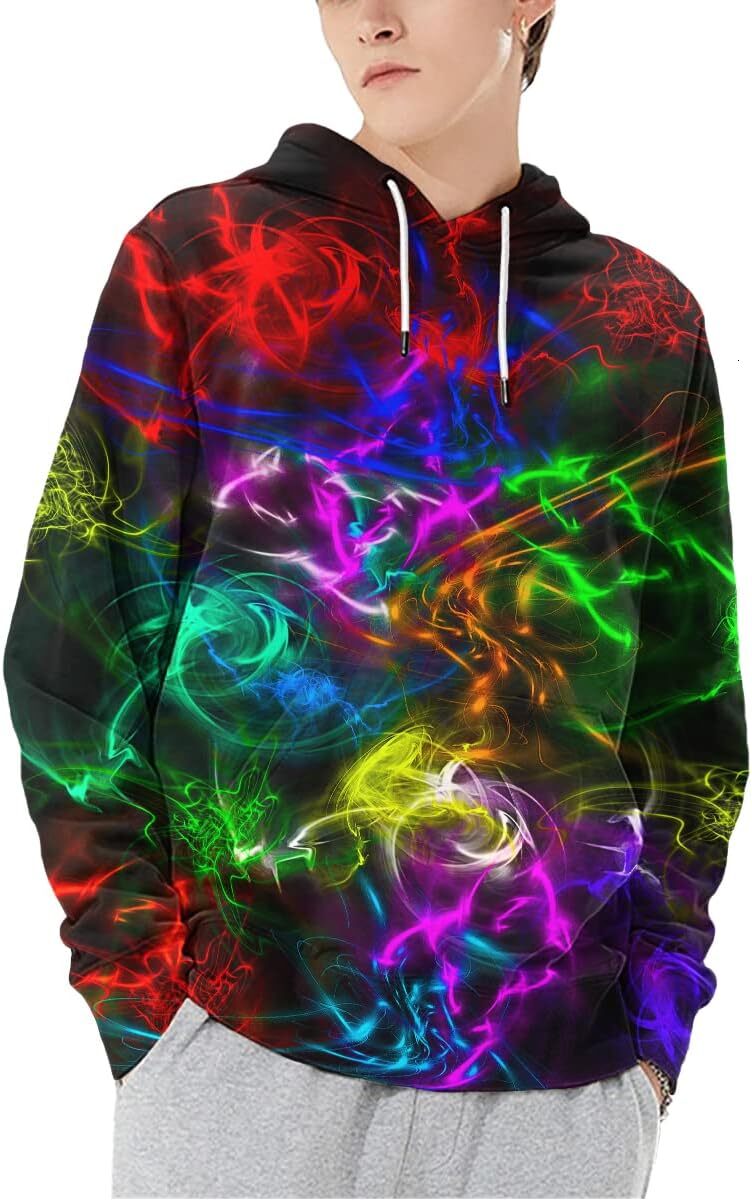 Hoodie for Mens Womens Unisex Graphic Print Hoodies 3D Colorful Novelty Design Colorful Cool with Pocket Graphic Hoodies sweatshirt Pullover Long Slee