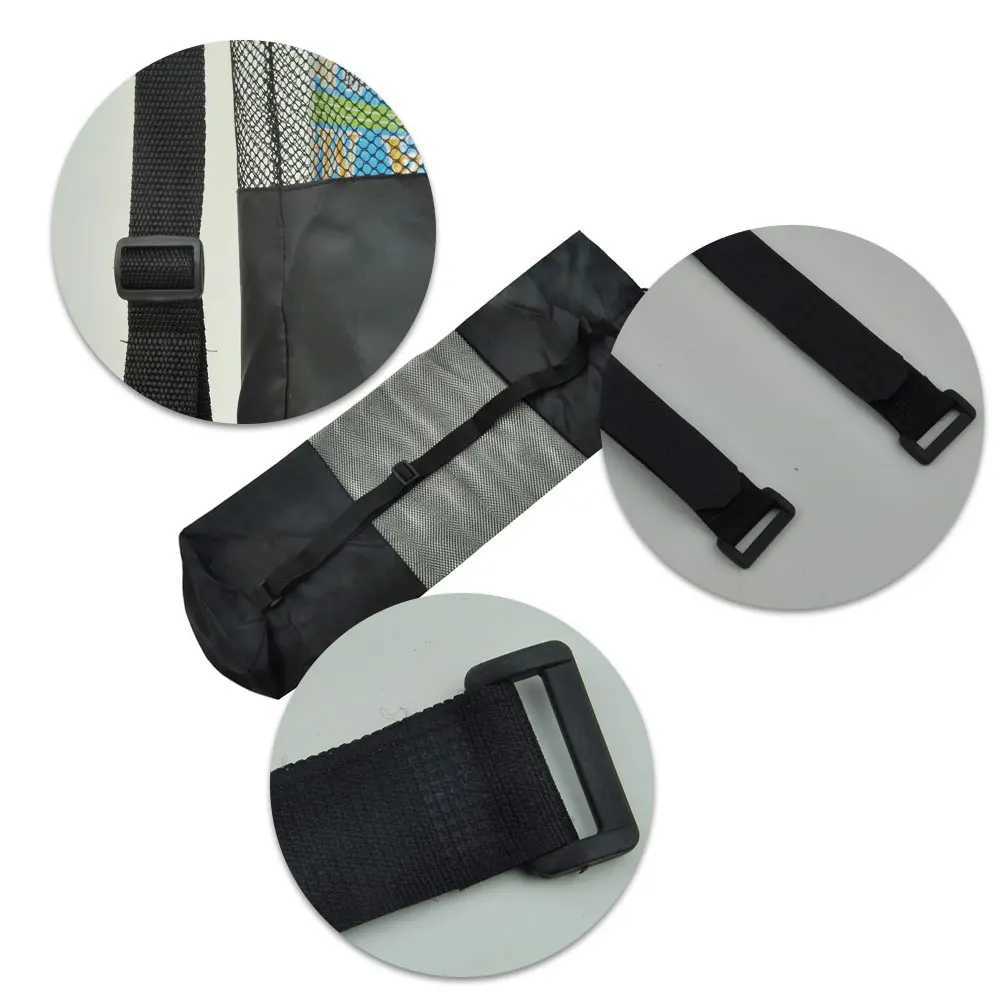 Storage Organizer Exercise Polyester Fitn Stretch Mesh Carrier Adjustab Strap Yoga Pilates Mat Bag Portab Outdoor SportsXJ241106