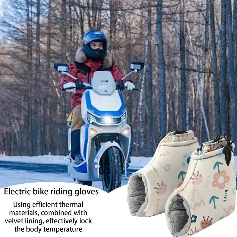Winter Outdoor Motorcycle Handlebar Gloves Hand Protector Windproof Liner Warm Motorbike Scooter Handle Cover 241105 S25118