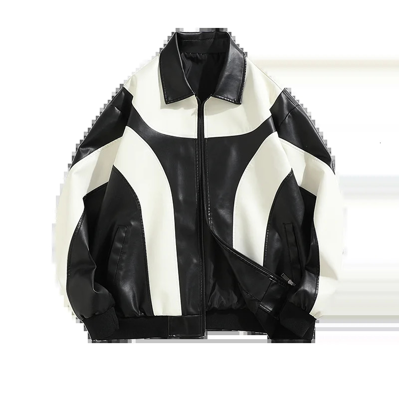 Autumn and Winter Hip Hop Mens Faux Leather Jacket Padded Windbreaker Motorcycle Biker Bomber Coat Women 241106