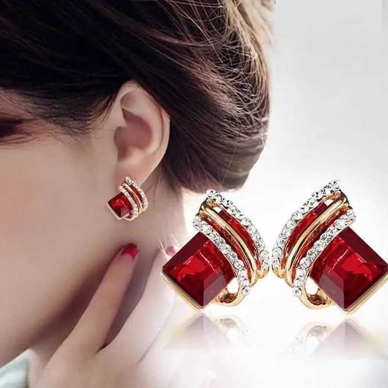New Fashion Zircon Earrings Crystal Earrings Engagement Earrings Princess Wen Jewelry Birthday Gift X241106