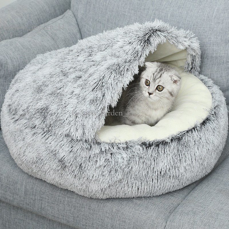 Winter Warm Shell Half Enclosed Cat Nest Pet Cat Bed Half Enclosed Dog Bed Closed Cat Nest 620