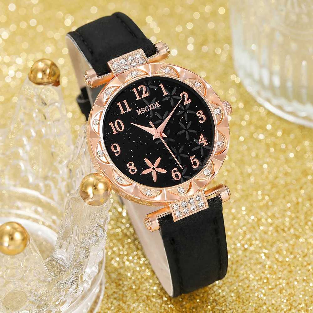 10 piece womens watch set fashionable casual round womens quartz watch fashionable hair clip earrings necklace ring watch set X2411061