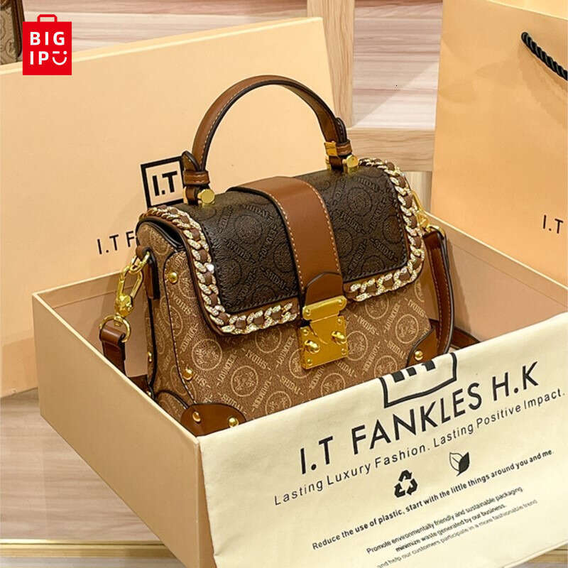 Designer Bag Women's Handbag Leather Handbag New 2024 Autumn/Winter High-End Designer Chain Small Square Bag Single Shoulder Crossbody Bag