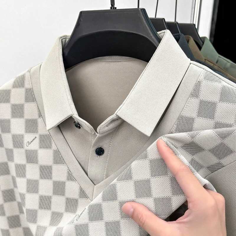 New mens casual fashion plaid print long Sved solid color Fe two-piece comfortable casual top W241106