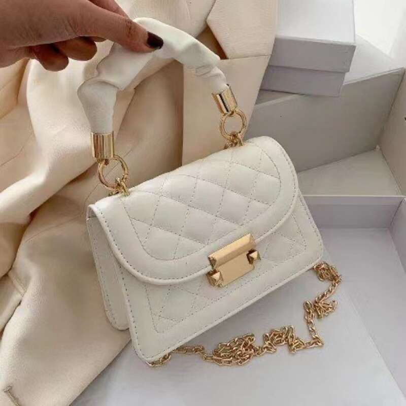 Designer Bag Women's Bag Popular Instagram Women's Bag 2024 Classic Fashion Internet Celebrity Hand-Held Small Square Bag Chain Bar Crossbod
