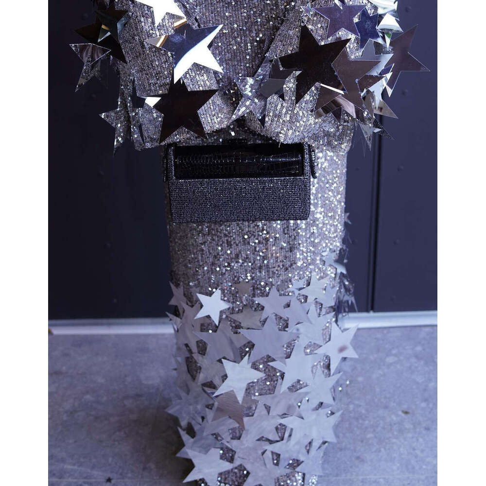 FASHION SHOW Mermaid Evening Shine 3D-Stars Appliques Sexy Off Shoulder Slim Fit Or-Length Prom Dresses Custom Made