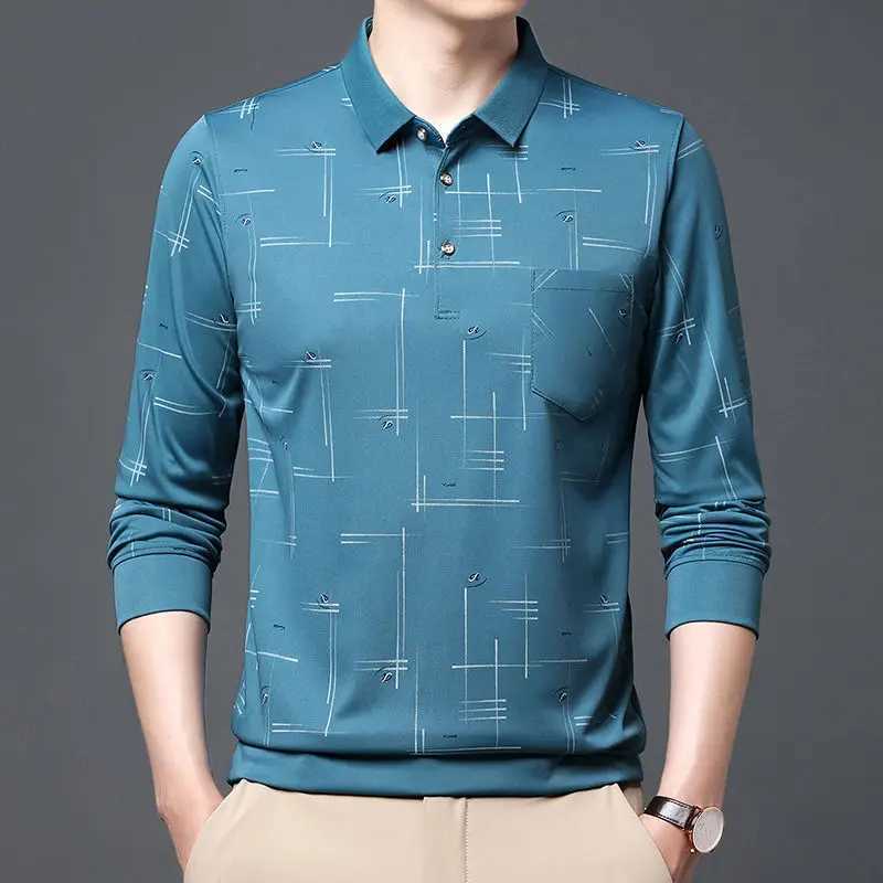 Mens Fashion Shirt Korea Spring/Summer Business Office Manager Sve Collar Loose Mens Pocket Casual Top W241106