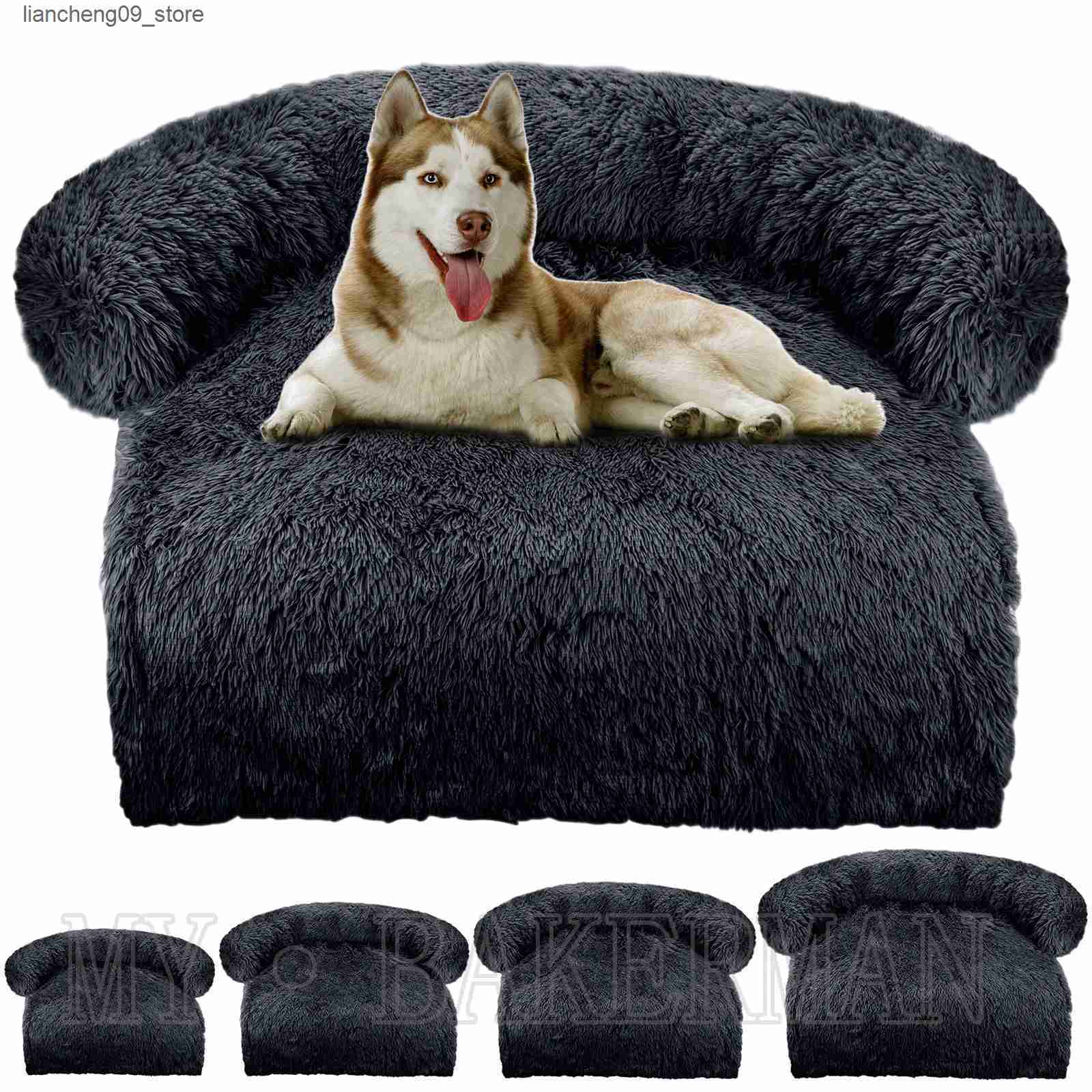 kennels pens Dropshipping pet dog bed sofa pet bed warm nest washable soft furniture protective pad cat blanket big dog sofa L240910