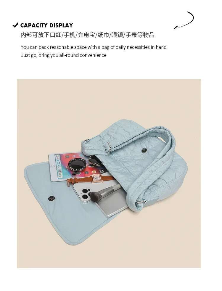 Designer Bag Small Trend Design Shoulder Bag New Simple Texture Pleated Bag Large Capacity Female Tote Bag Handbag Bags For Women