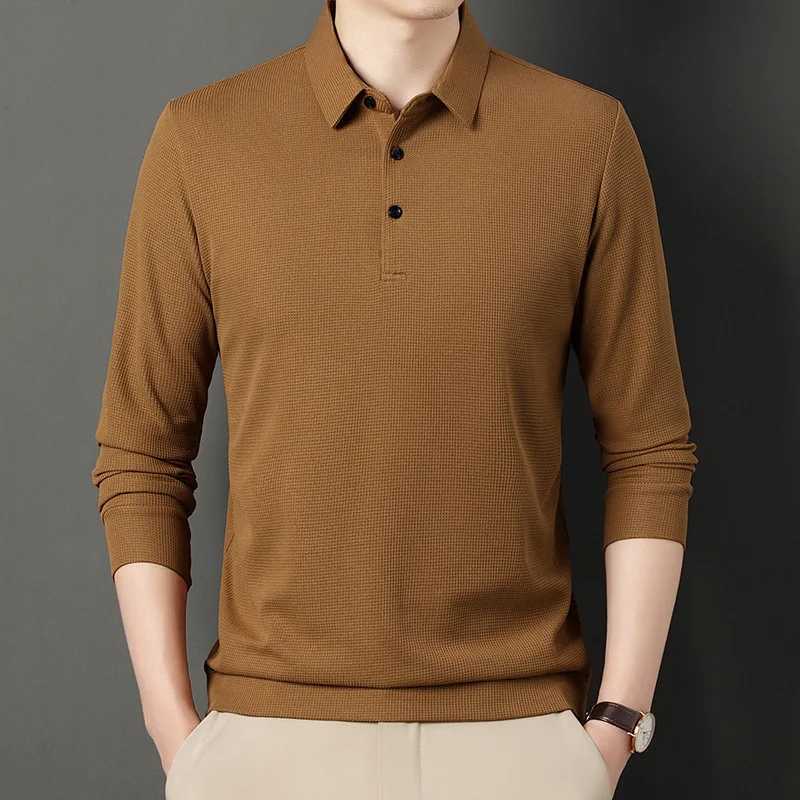 Mens Spring and Autumn Wfle Long Sved T-shirt Mens Solid Color Casual Mens Brand Bottom Shirt W241106
