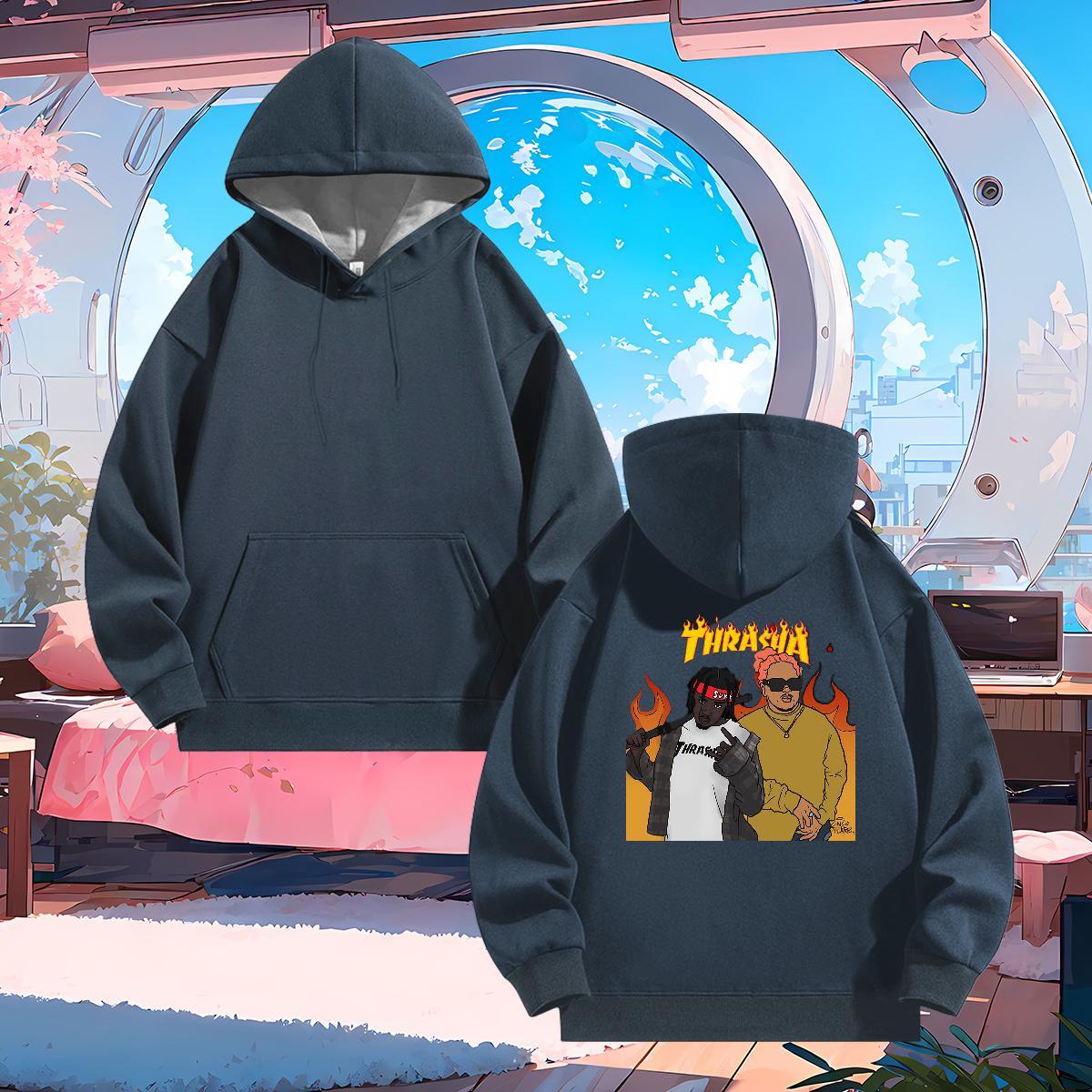 DIY Unisex Sweatshirts Custom Print Plus Size Designer Couples Hoodie Top Hoodie Anime Printing Street Velvet Thick Hooded Collar