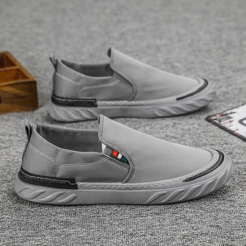 2024 Spring New Breathable Ice Silk Old Beijing Cloth Korean Edition Trendy Versatile Men's Casual Canvas Board Shoes