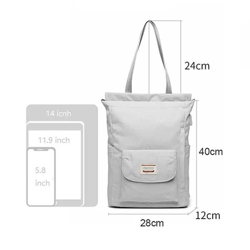 Women Backpack Waterproof Stylish Laptop Backpack 13 13 3 14 15 6 Inch Korean Fashion Oxford Canvas Usb College Bag Fem 241106