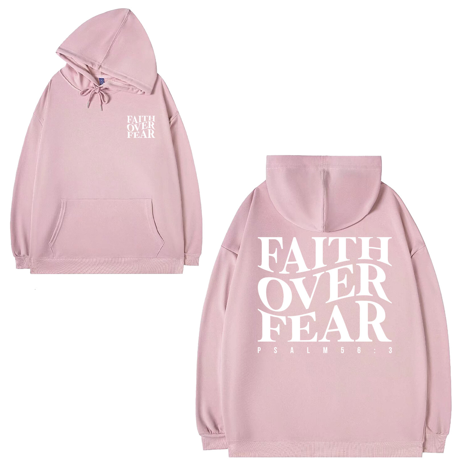 New designer FAITH OVER FEAR casual women's wool hoodie fashion hoodie trend hoodie
