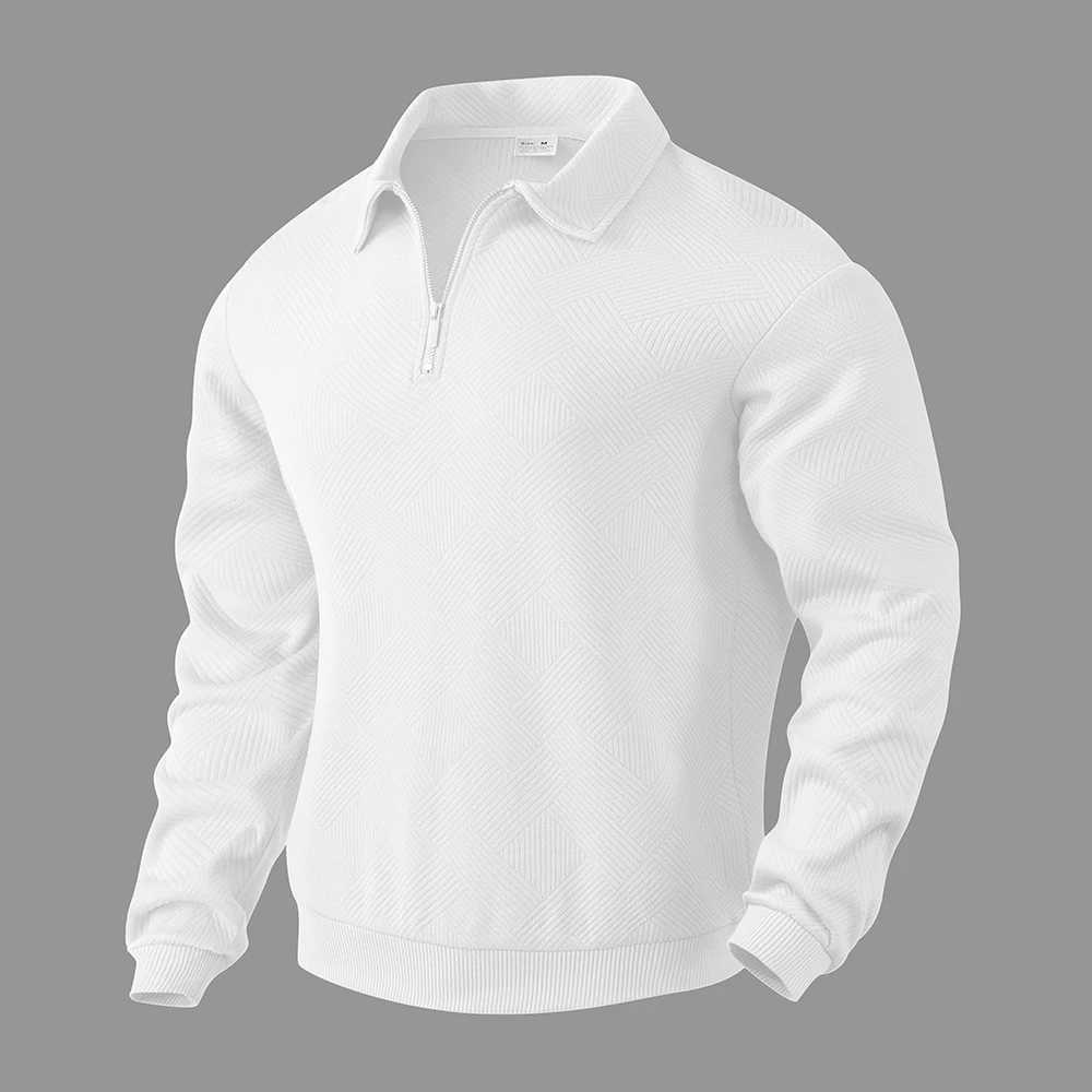 Mens Knitted Collar Automatic and Winter Collar Long SVE Zipper Collar Top Solid Color Micro Elastic Fashion Mens Clothing Hot W241106