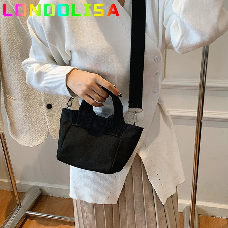 Fashion small canvas handbag womens large capacity shoulder cross body bag casual travel shopping handbag Sac A Main 241105