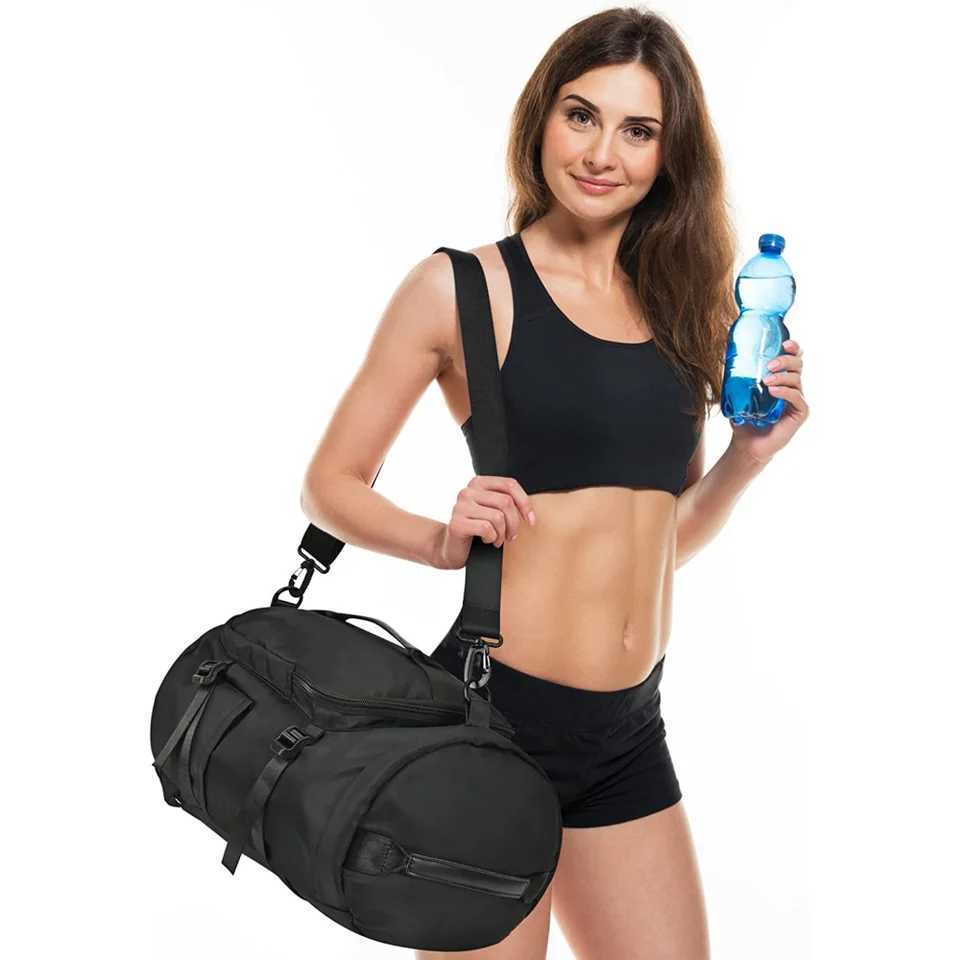 Multi-function Gym Bag for Women Men Sports Duff Bag Waterproof Travel pack Weekender Overnight Bag with Shoes CompartmentXJ241106