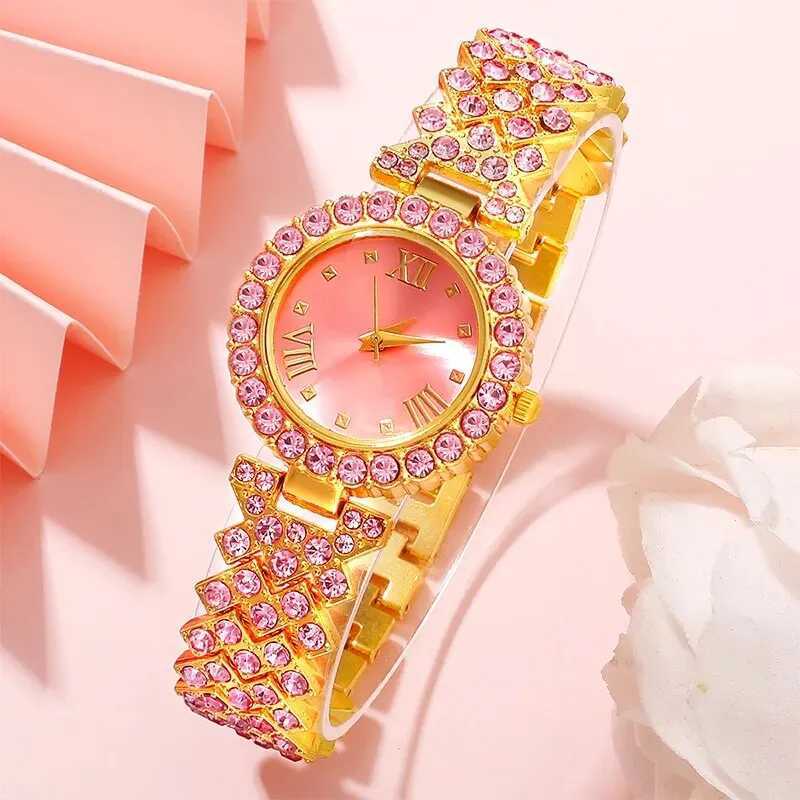 Luxury watches necklaces earrings rhinestones fashionable watches casual womens watches jewelry sets Relogio Feminino X241106