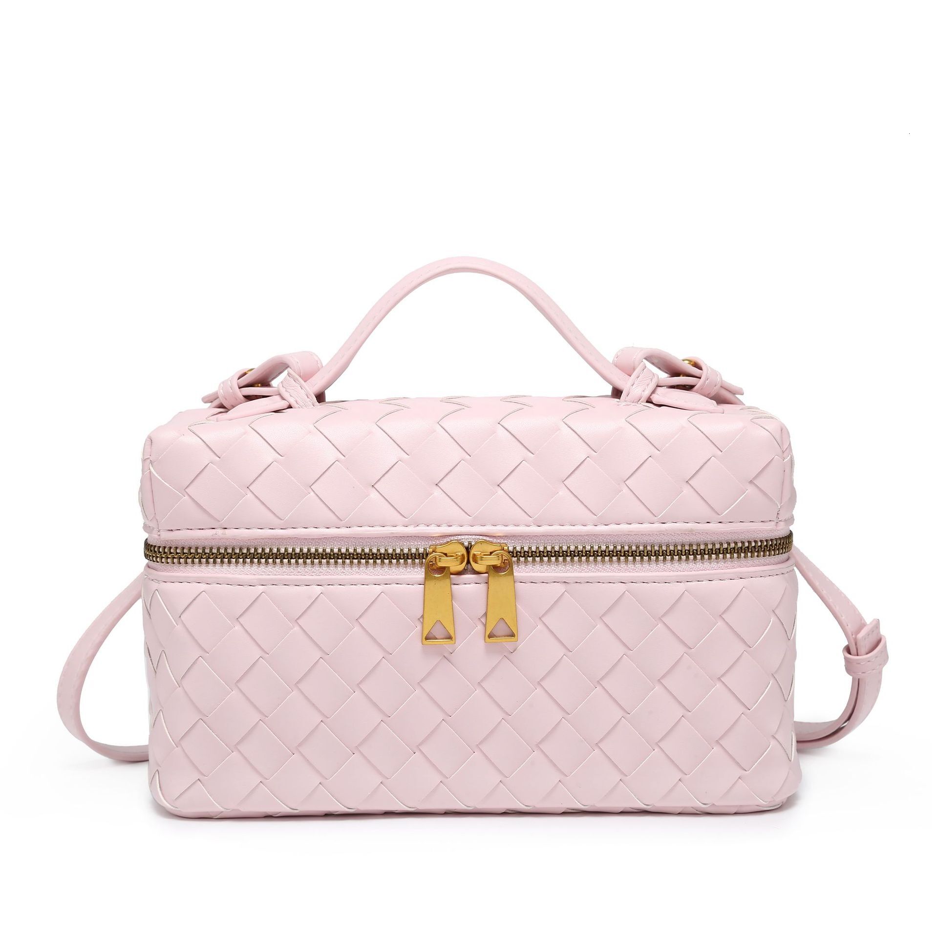 Designer crossbody woven Vanity makeup casual simple lunch box bag retro fashion handbag for women