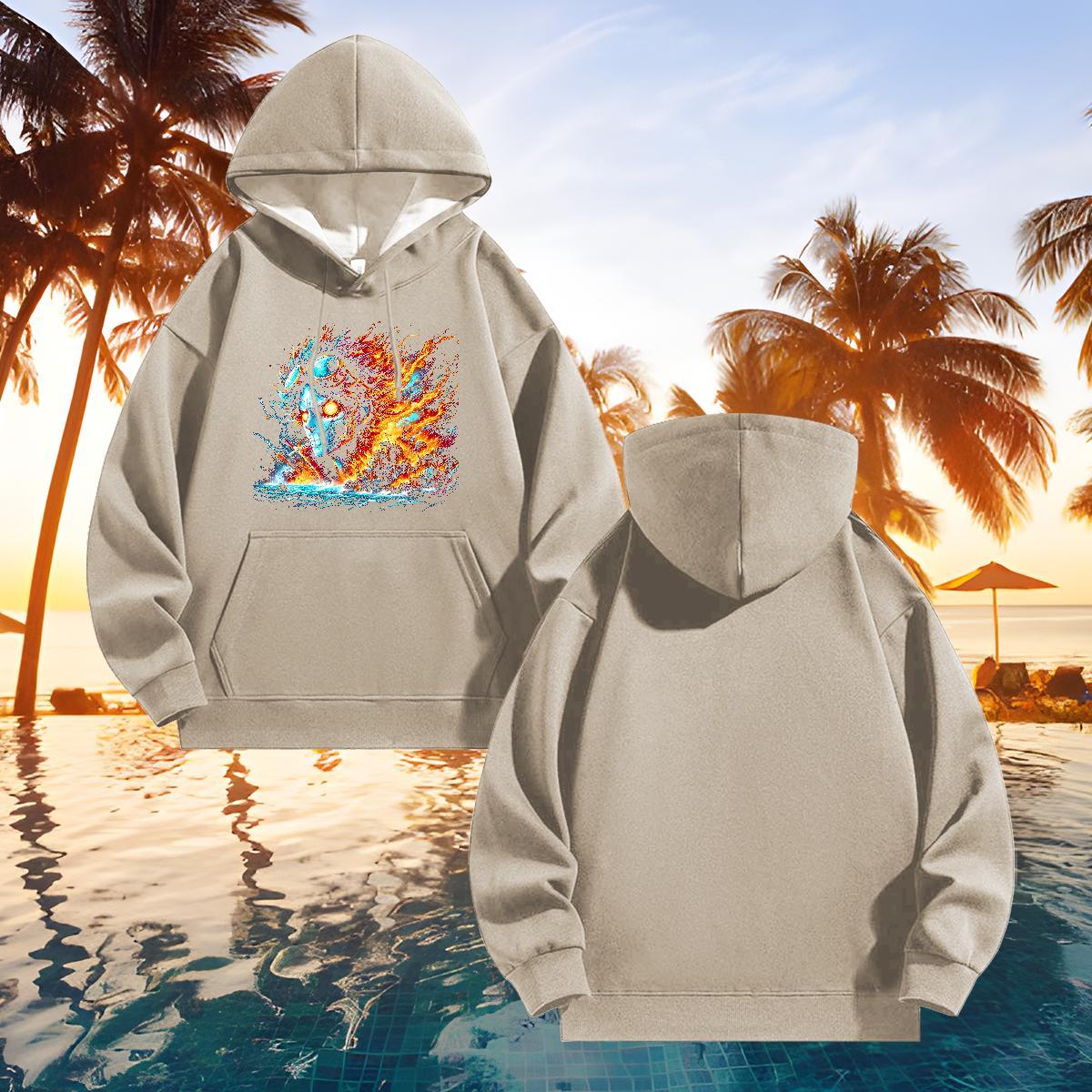 Stylist Hoodie for Men Autumn Winter Casual Loose Fit Men Tops Hoodie Breathable Drawstring Hoodie US Plus Size Clothes Hoodie 350g Cotton