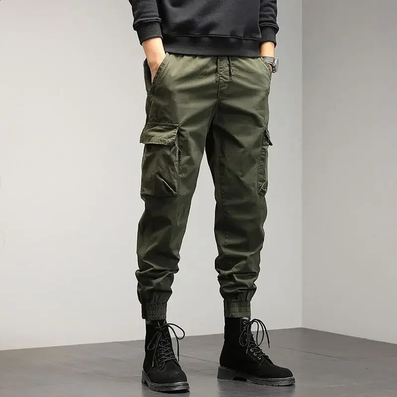 Slim Pencil Trousers Man Harem Cargo Pants for Men Joggers Skinny Spring Summer Cotton Long Harajuku High Quality Street 241104