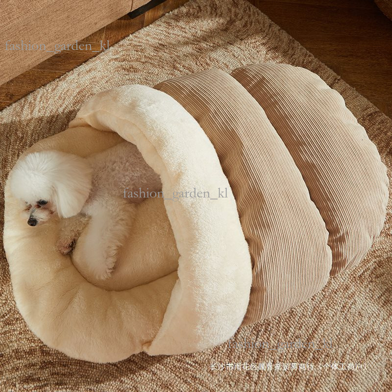 Slippers, Dog Bed Four Seasons Universal Small Dog Teddy Nest, Dog Bed, Semi Closed Cat Nest, Winter Warm Cat Sleeping Bag 185