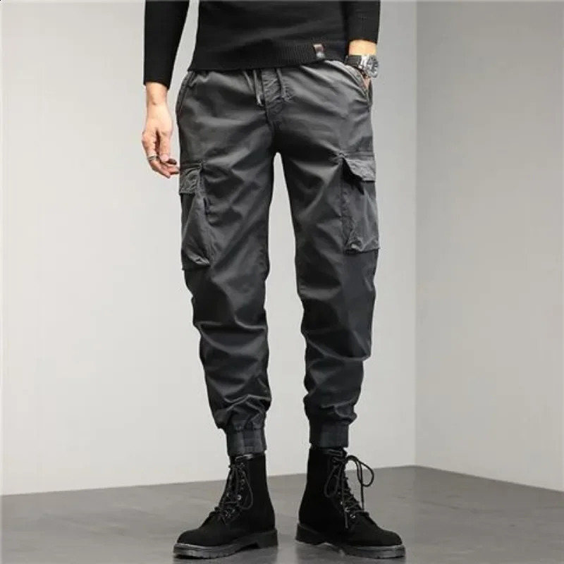 Slim Pencil Trousers Man Harem Cargo Pants for Men Joggers Skinny Spring Summer Cotton Long Harajuku High Quality Street 241104