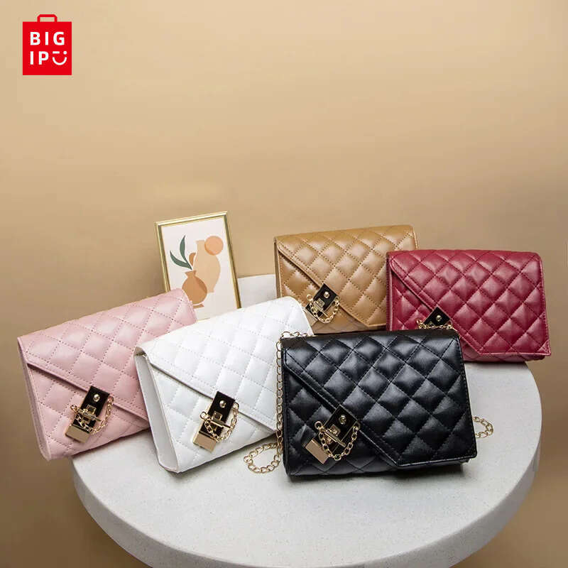Designer Bag 2024 New Flap Crossbody Bags Small Square Women Shoulder Bag Plaid Pu Leather Designer Handbags Chain Lady Women's Bag e9f
