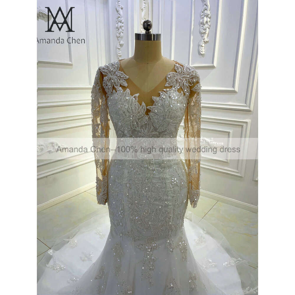 Full Sleeve Lace Mermaid Wedding Dress