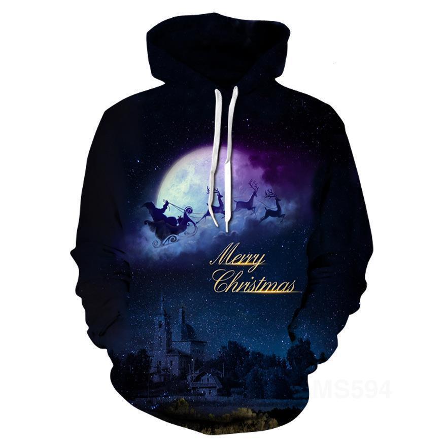 Glowing Wolf Unicorn Digital Printed Hooded Sweater Couple Hoodie Sports Baseball Drop Shoulder Hoodies Graphic Hoodies